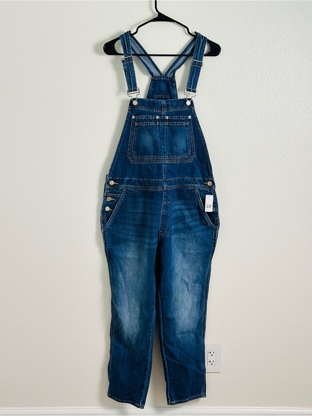 GAP Women's Slouchy Overalls In Medium Indigo Size Medium - Picture 2 of 11